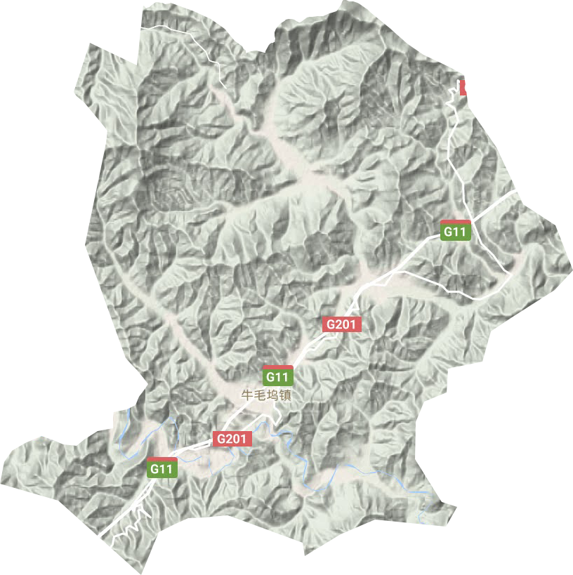 牛毛塢鎮地形圖