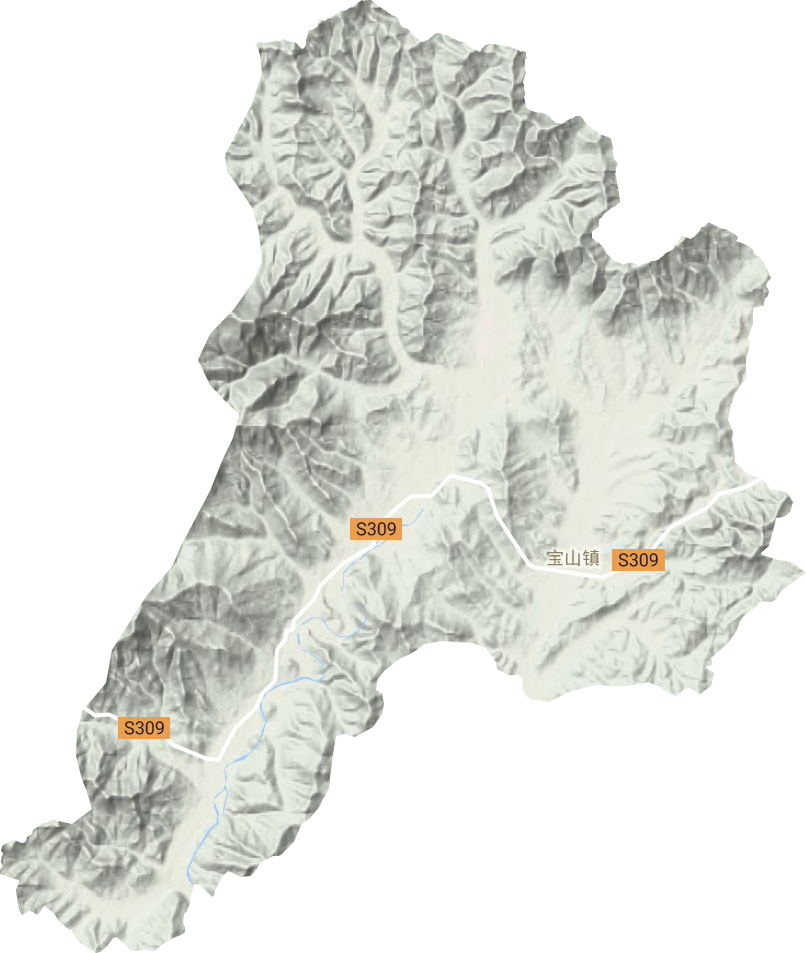 寶山鎮(zhèn)地形圖