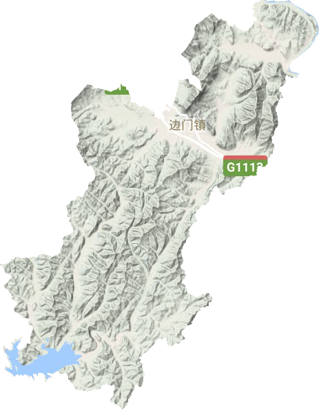 邊門鎮地形圖