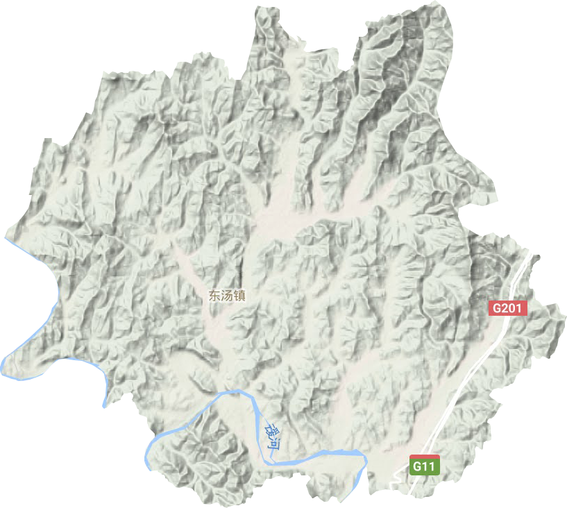 東湯鎮地形圖