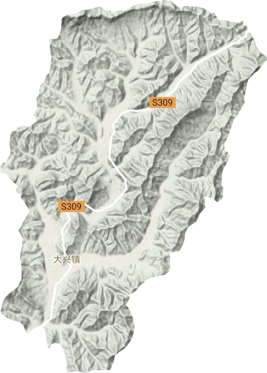 大興鎮(zhèn)地形圖