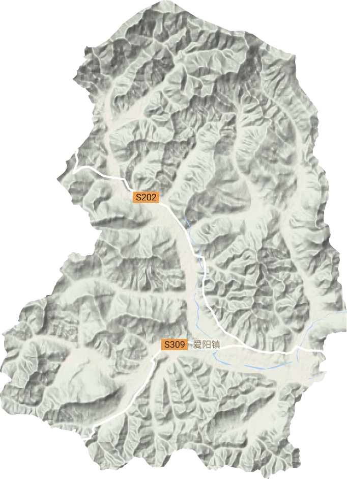 愛陽鎮地形圖