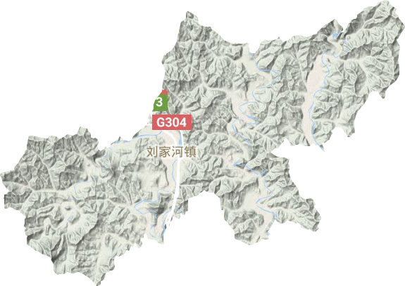 劉家河鎮地形圖