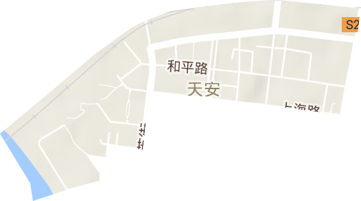 天安街道地形圖