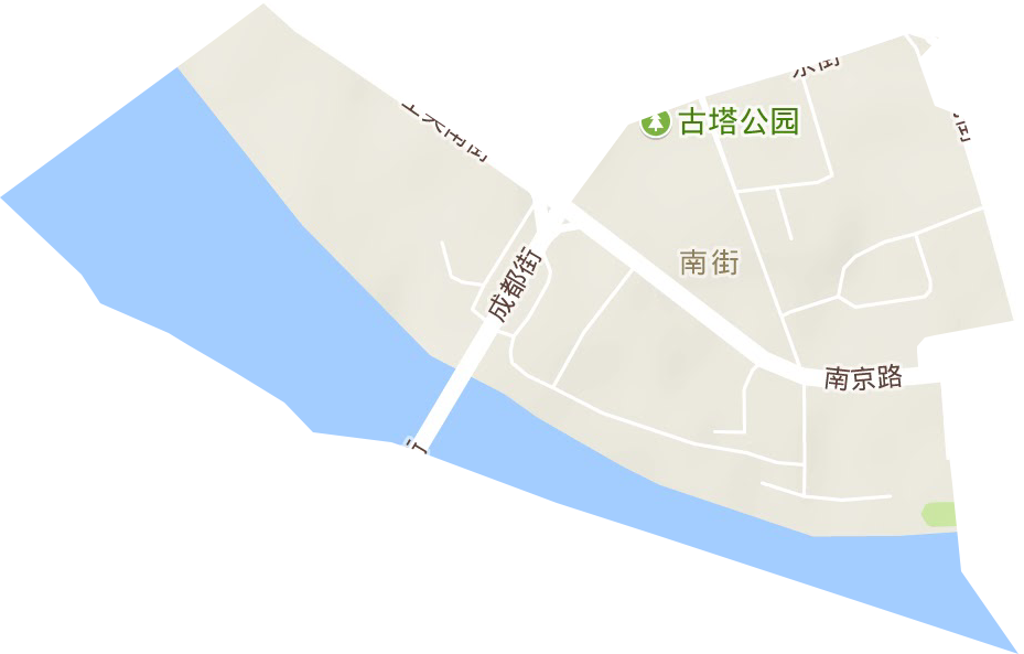 南街街道地形圖