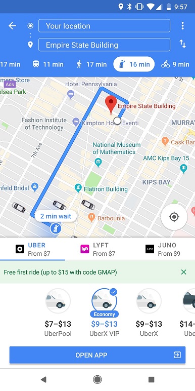 谷歌地圖弱化Uber，要扶持Lyft?